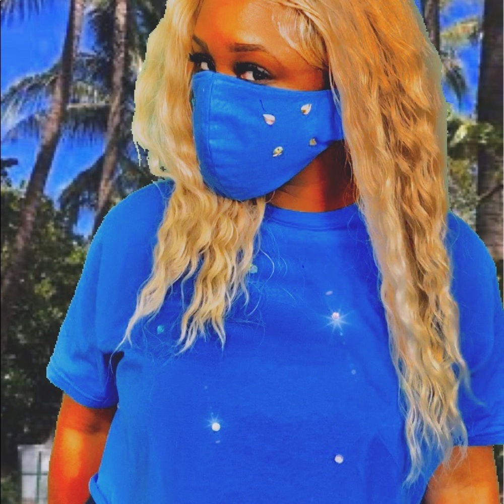 Bling Crop Top and Bling Mask Combo